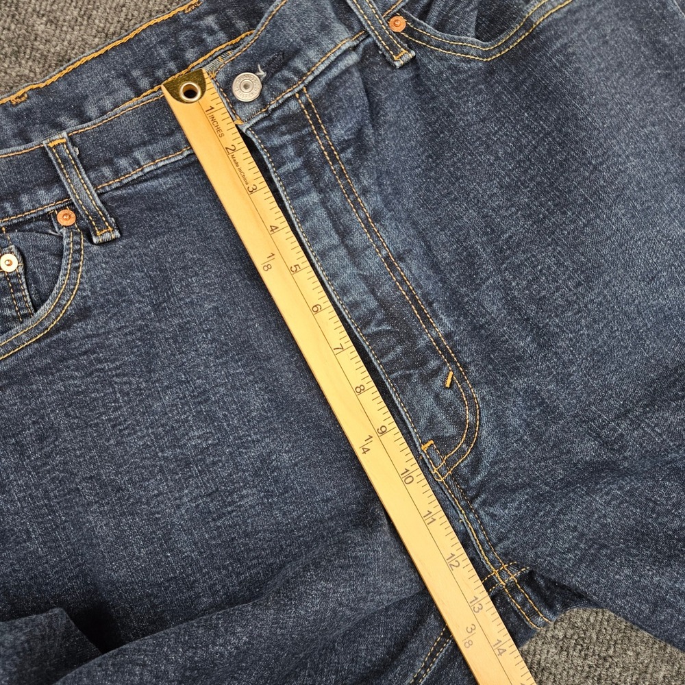 Levis 541 Jeans Men's 42x34 Athletic Taper Dark Wash Stretch Denim Casual Blue - Picture 4 of 9